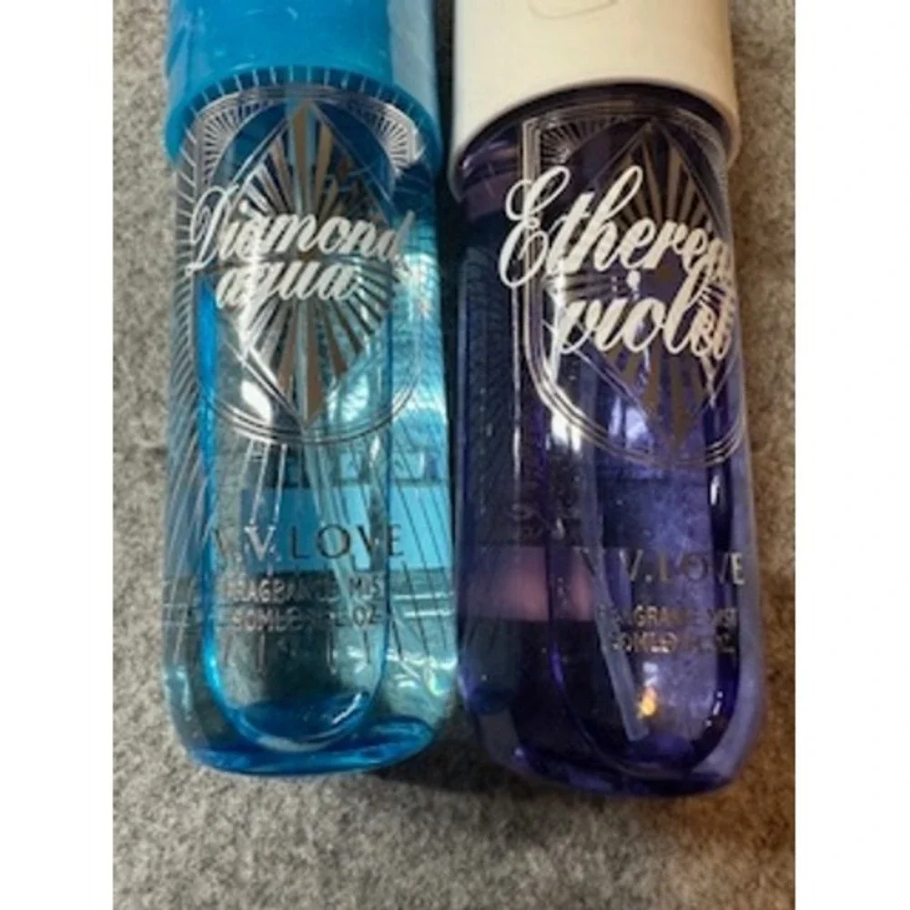 V.V. LOVE Fragrance Mist Set Diamond Aqua and Ethereal Violet 90ml 3.1oz Each